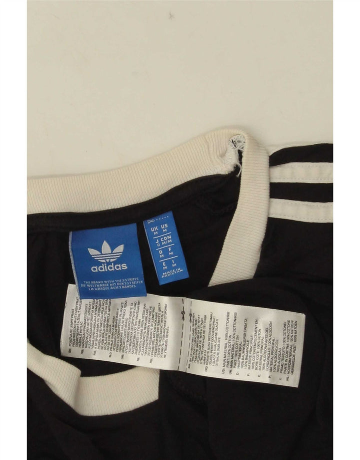 Ανδρικό γραφικό T-Shirt Adidas Top Μεσαίο μαύρο βαμβακερό