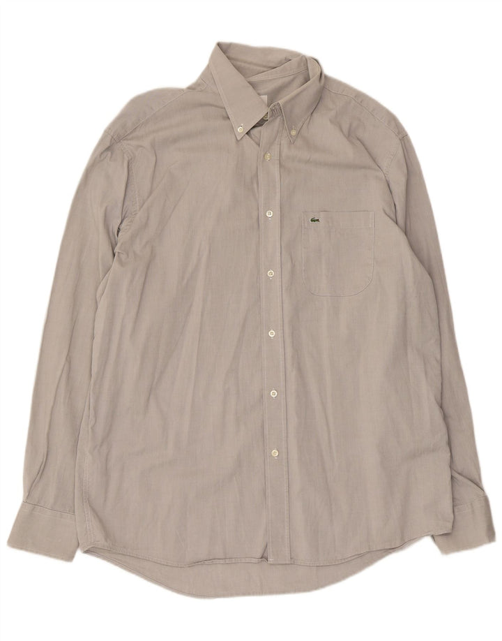 Ανδρικό πουκάμισο Lacoste Regular Fit Μέγεθος 44 XL Γκρι βαμβακερό