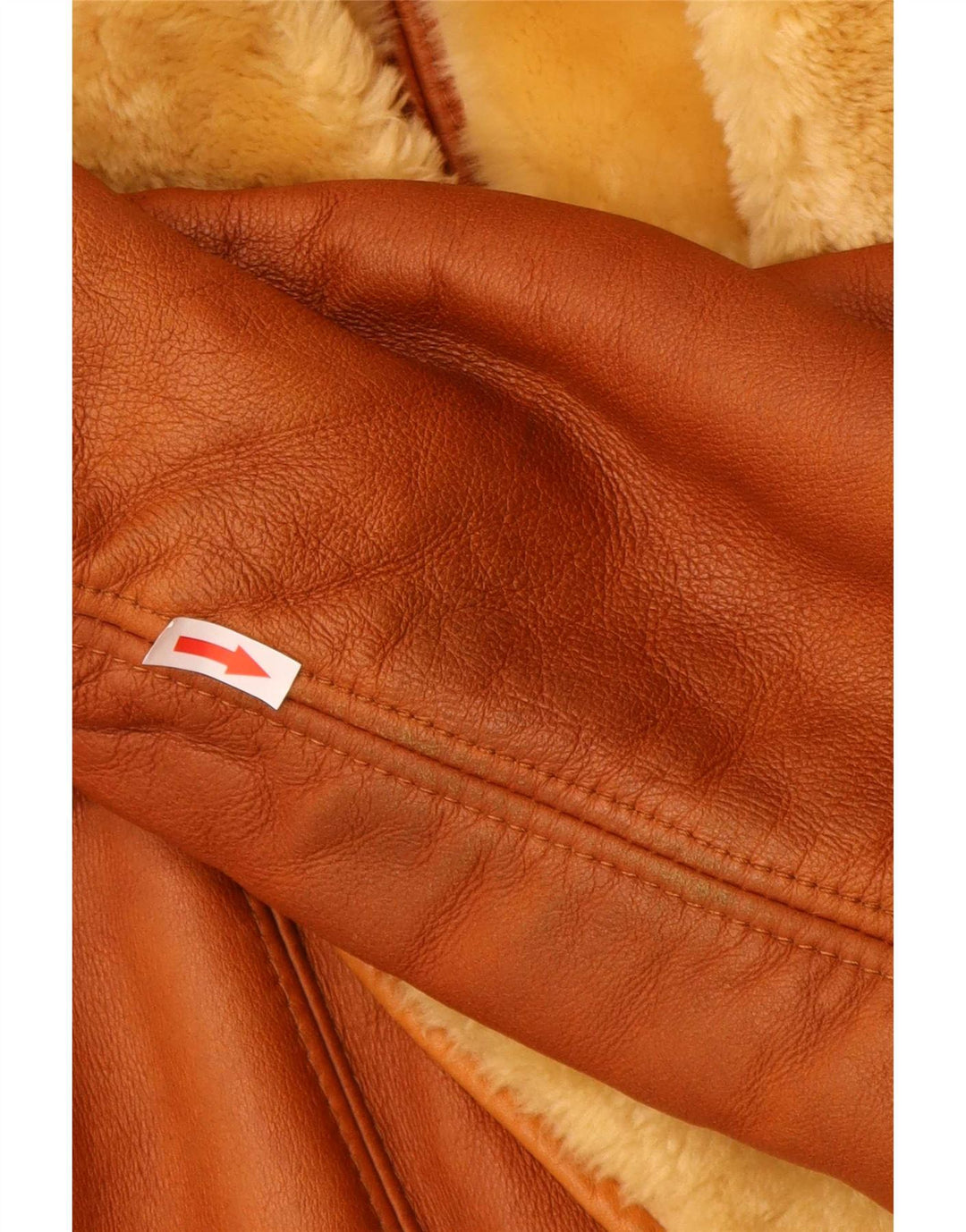 Vintage Γυναικείο Oversized Shearling Jacket UK 16 Large Brown