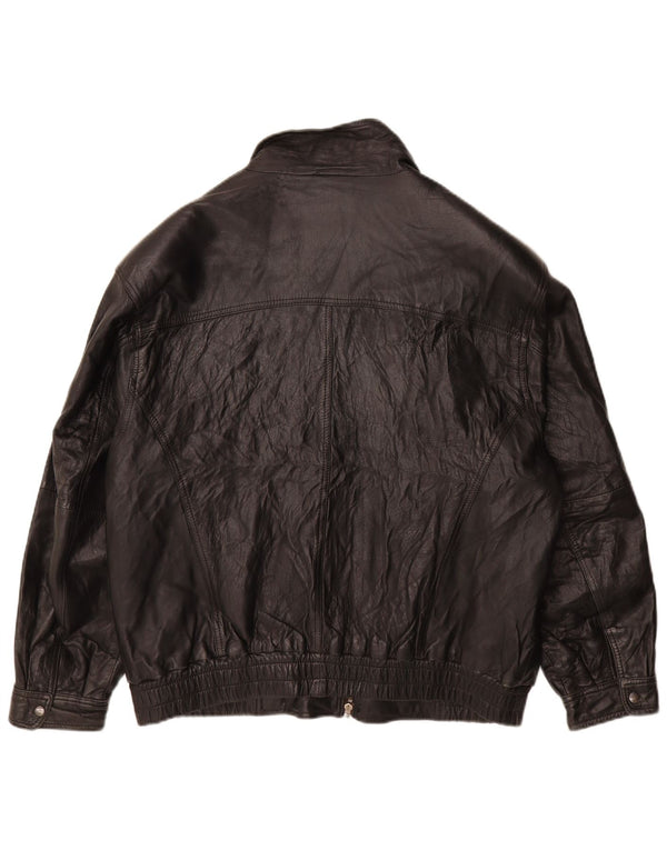 Vintage Ανδρικό Δερμάτινο Μπουφάν UK 38 Medium Black Leather