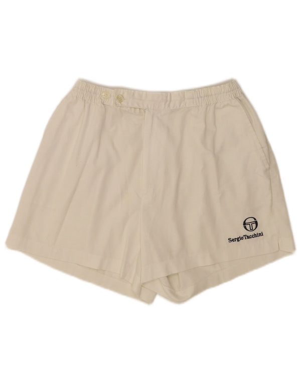 Sergio Tacchini Γυναικείο κανονικό αθλητικό σορτς W28 Small White Sports