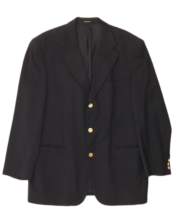 Yves Saint Laurent Ανδρικό σακάκι με 3 κουμπιά UK 42 XL Navy Blue New Wool