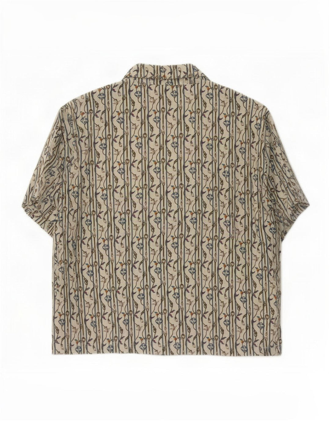 Vintage γυναικείο πουκάμισο με αφηρημένο σχέδιο UK 14 Medium White Nautical