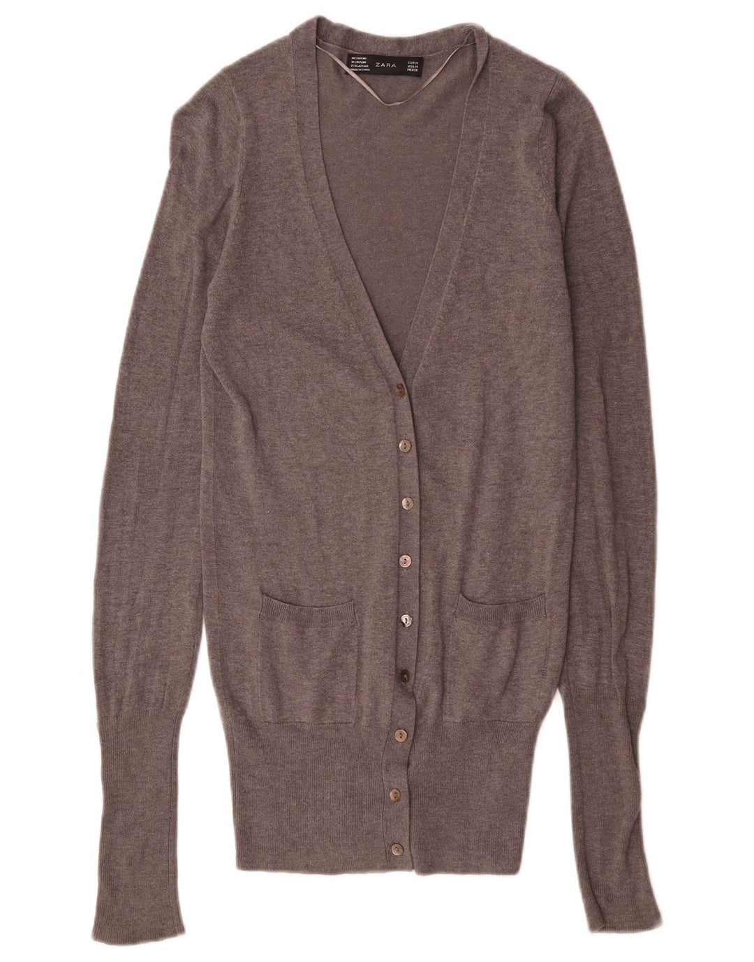 Zara Γυναικείο πουλόβερ UK 12 Medium Grey Rayon