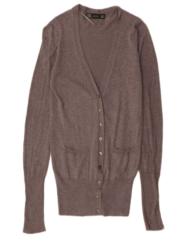 Zara Γυναικείο πουλόβερ UK 12 Medium Grey Rayon