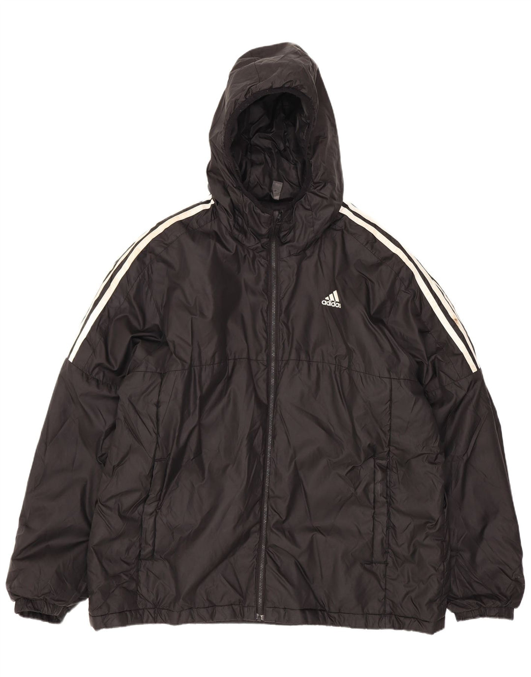Ανδρικό μπουφάν με κουκούλα Adidas UK 42 XL Μαύρο Πολυεστέρας