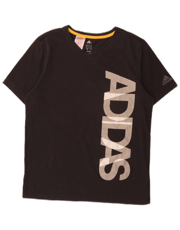 Μπλουζάκι ADIDAS Boys Climalite Graphic T-shirt 13-14 ετών γκρι βαμβακερό