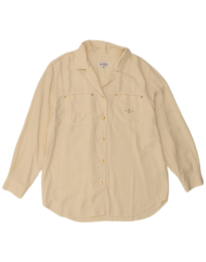 Gio Anna Γυναικείο Πουκάμισο IT 46 Large Off White Tencel