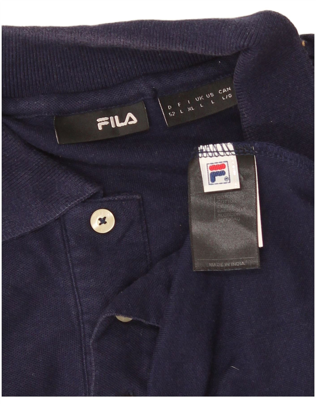 Ανδρικό μπλουζάκι πόλο FILA μεγάλο μπλε ναυτικό βαμβακερό