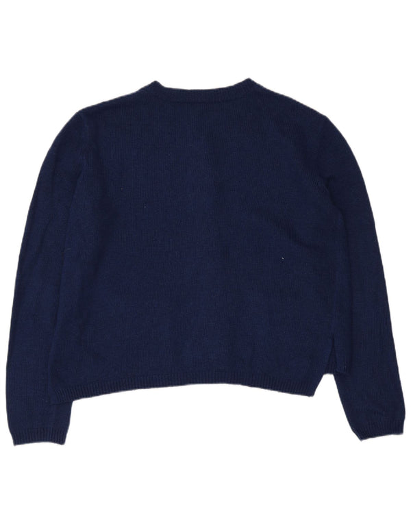 Topshop Γυναικεία ζακέτα υπερμεγέθη UK 10 Small Navy Blue Acrylic