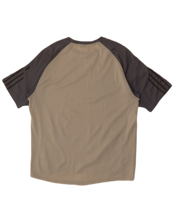 Ανδρικό T-Shirt Adidas Top Large Grey Colourblock Polyester