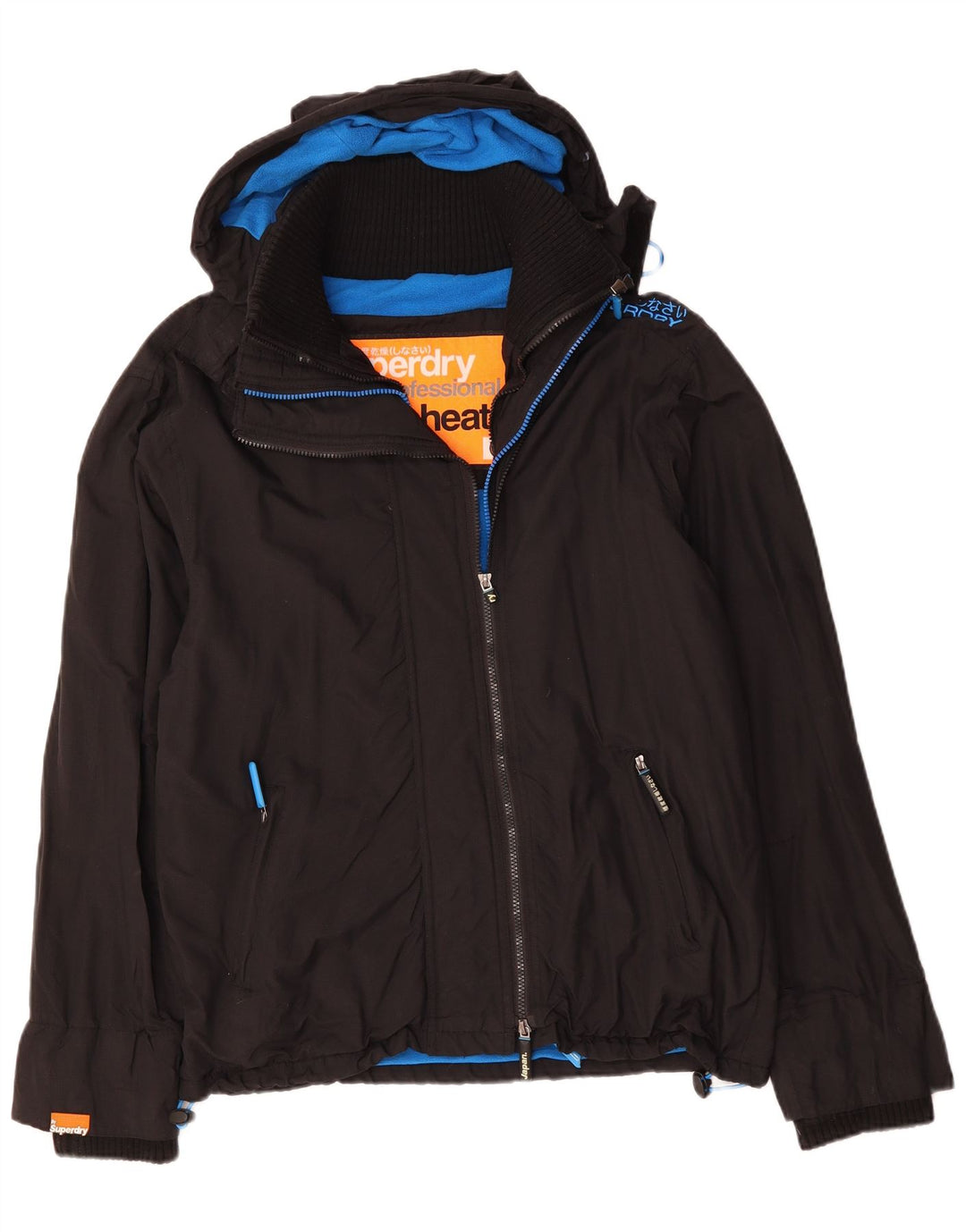 Superdry Ανδρικό γραφικό μπουφάν Windbreaker UK 44 2XL Μαύρο πολυεστέρα