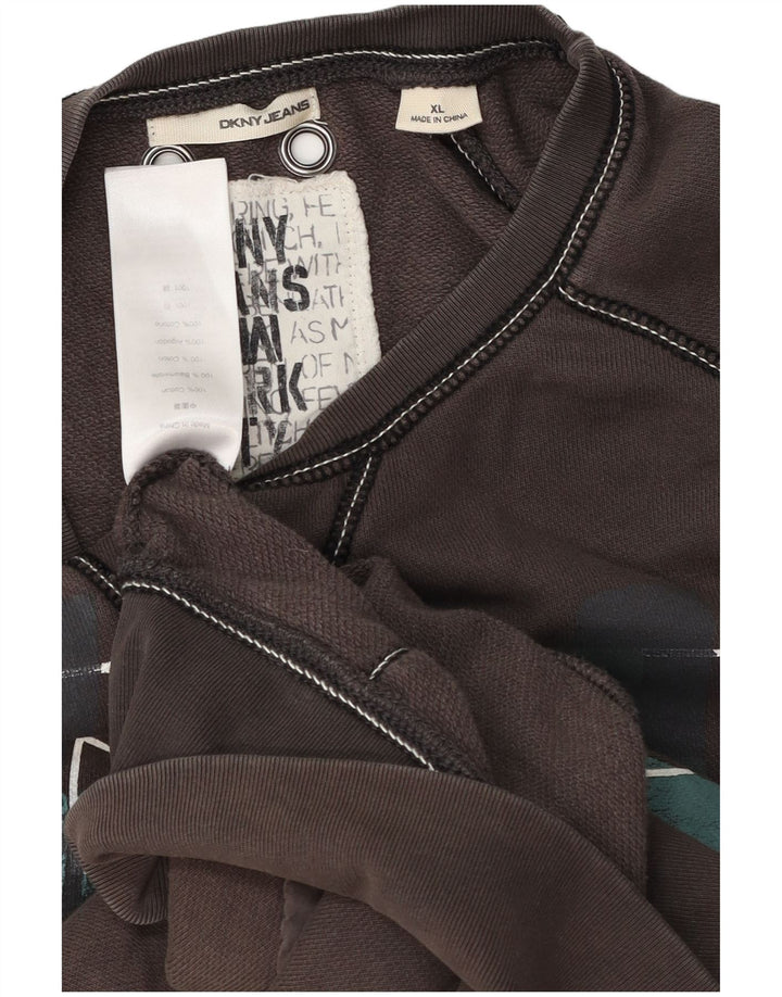 Ανδρικό γραφικό φούτερ Dkny Jumper XL Γκρι βαμβακερό