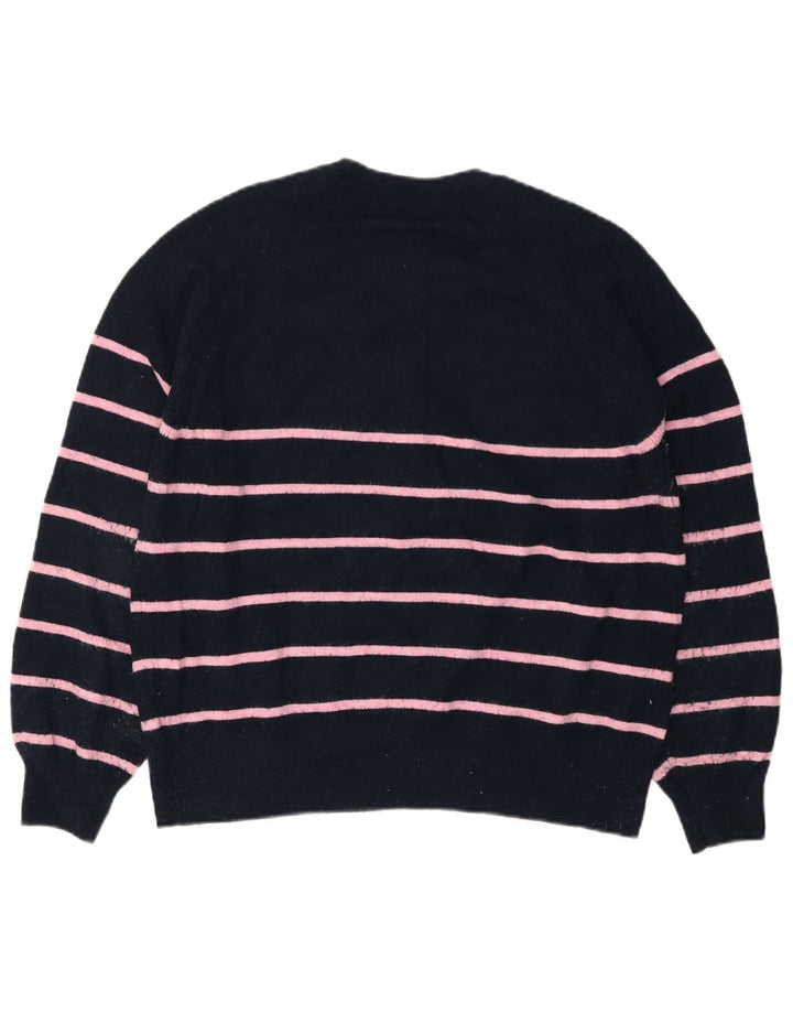 MARKS & SPENCER Γυναικείο πουλόβερ με λαιμό με κουμπιά UK 14 Medium Navy Blue