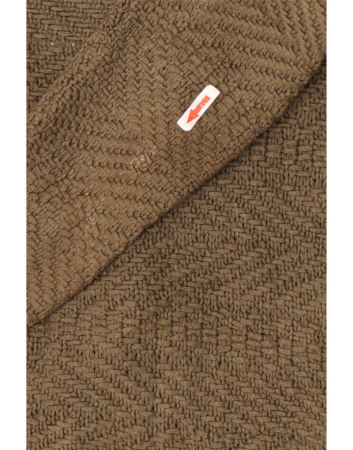 Massimo Dutti Γυναικείο ανοιχτό πουλόβερ ζακέτα UK 12 Medium Khaki