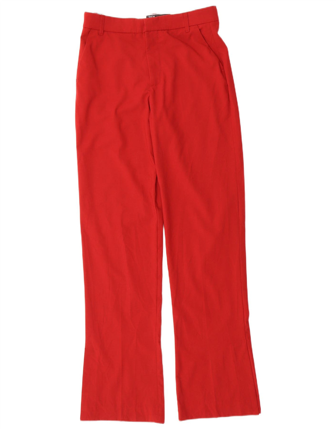 Zara Γυναικείο παντελόνι Chino Bootcut Small W26 L33 Red Polyester