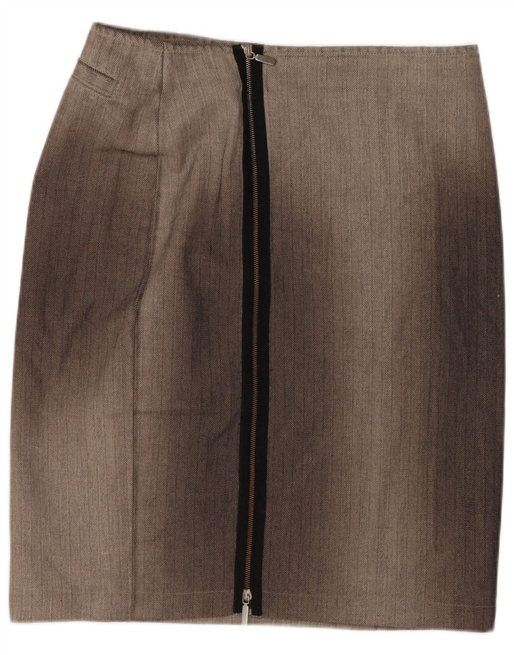 Γυναικεία Sportmax Abstract Pattern Pencil Φούστα UK 10 Small W28 Grey