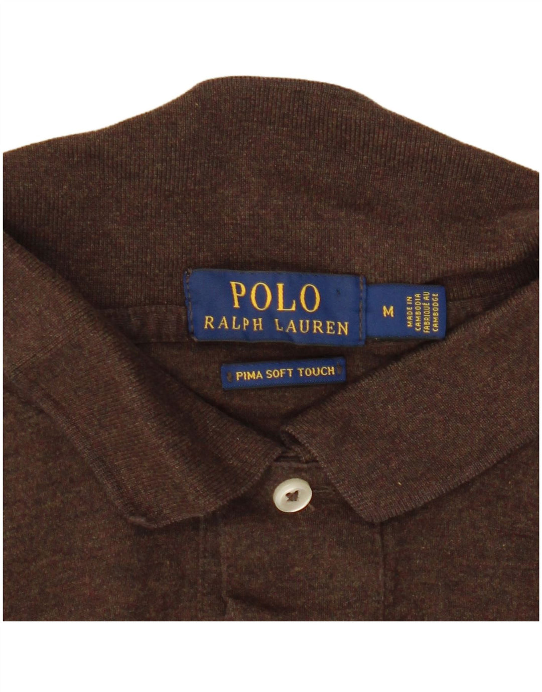 Polo Ralph Lauren Ανδρικό πουκάμισο Polo Μεσαίο Καφέ