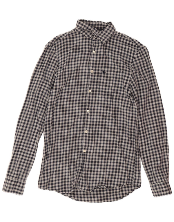 Jack Wills Ανδρικό πουκάμισο XS Navy Blue Gingham Cotton