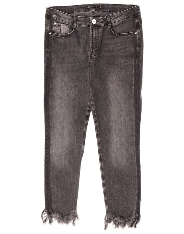 Zara Γυναικεία Trafaluc Crop Skinny Jeans EU 42 Large W32 L24 Grey