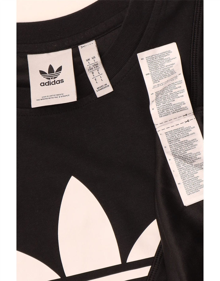 Ανδρικό γραφικό T-Shirt Adidas Top Large Μαύρο Πολυεστέρας