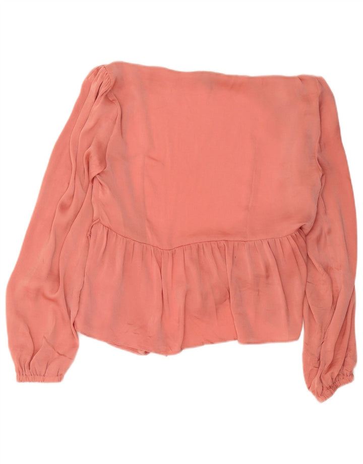 Topshop Γυναικείο πουκάμισο Wrap Μπλούζα UK 12 Medium Pink Polyester