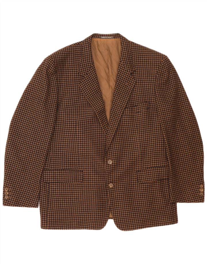 Corneliani Ανδρικό σακάκι σακάκι με 2 κουμπιά IT 56 3XL καφέ Houndstooth