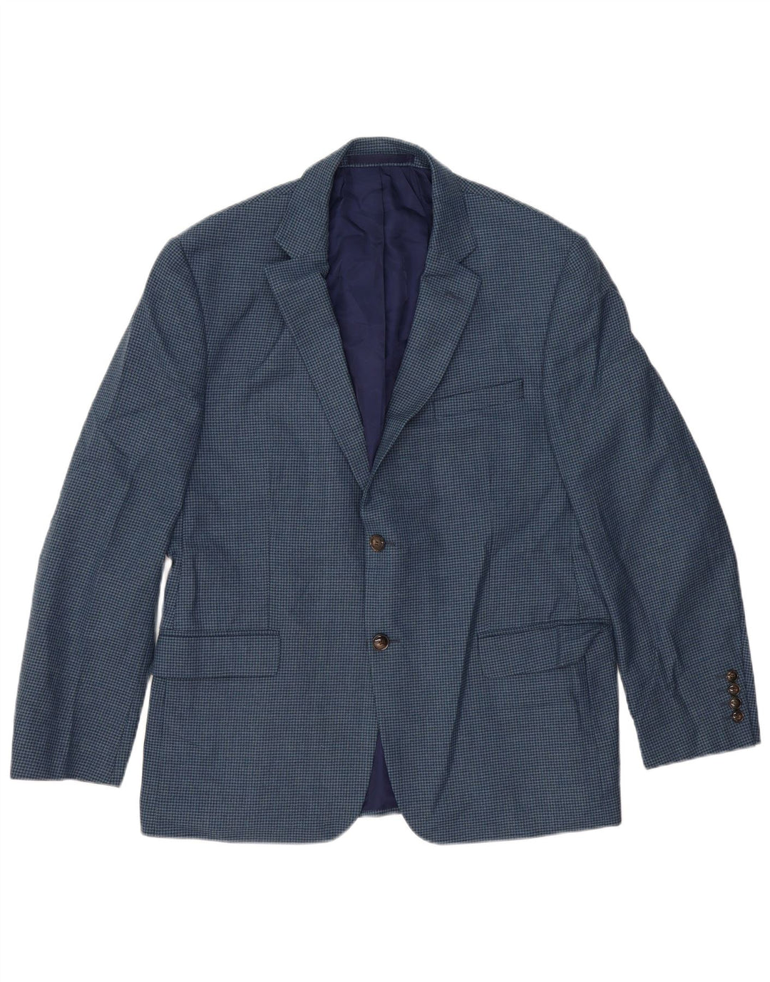MARKS & SPENCER Ανδρικό σακάκι μπλέιζερ με 2 κουμπιά EU 52 XL Navy Blue Houndstooth