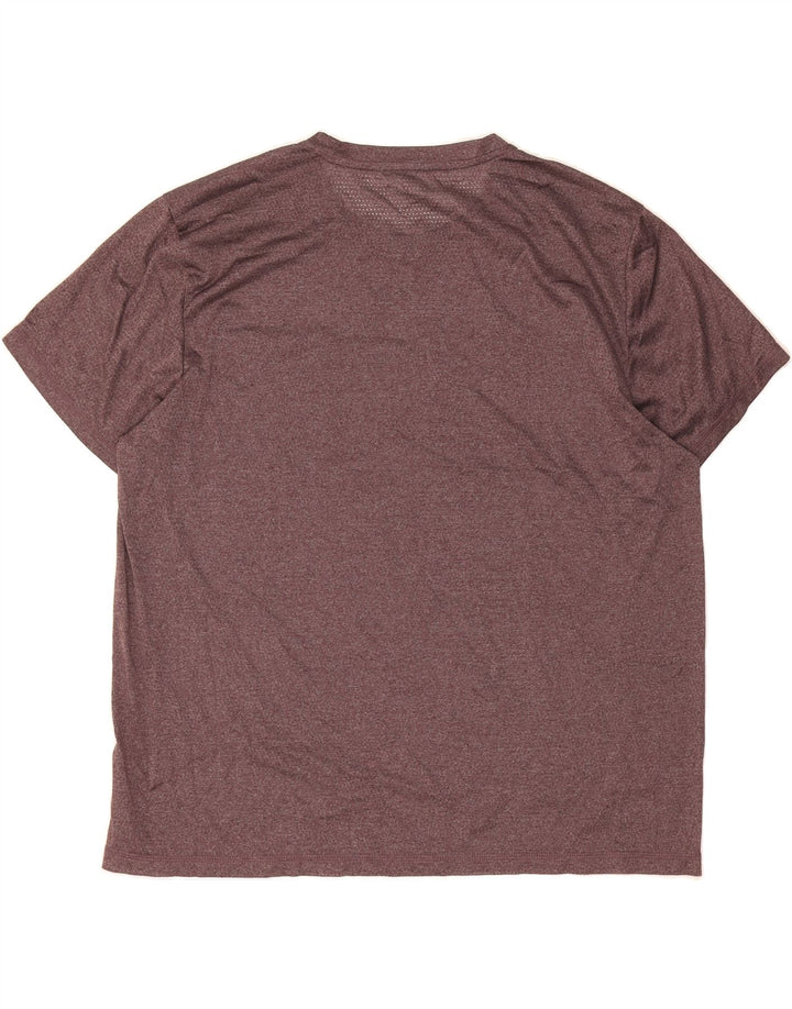 DICKIES Mens T-Shirt Top 2XL Burgundy Polyester Vintage Dickies and Second-Hand Dickies from Messina Hembry 