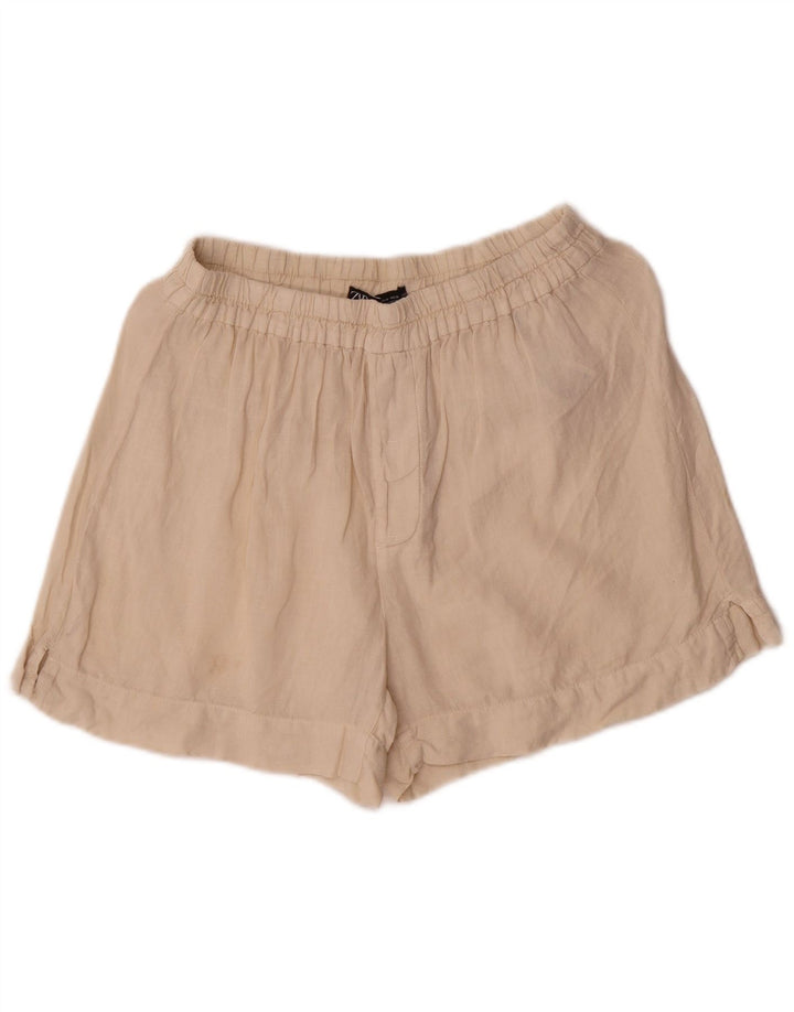 Zara Γυναικείο Σορτς Casual Medium W28 Off White Λευκό