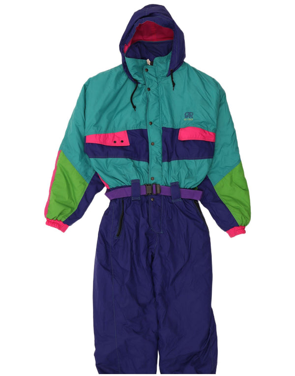 Gigi Rizzi Ανδρική φόρμα σκι με κουκούλα IT 56 XL Navy Blue Colorblock Nylon