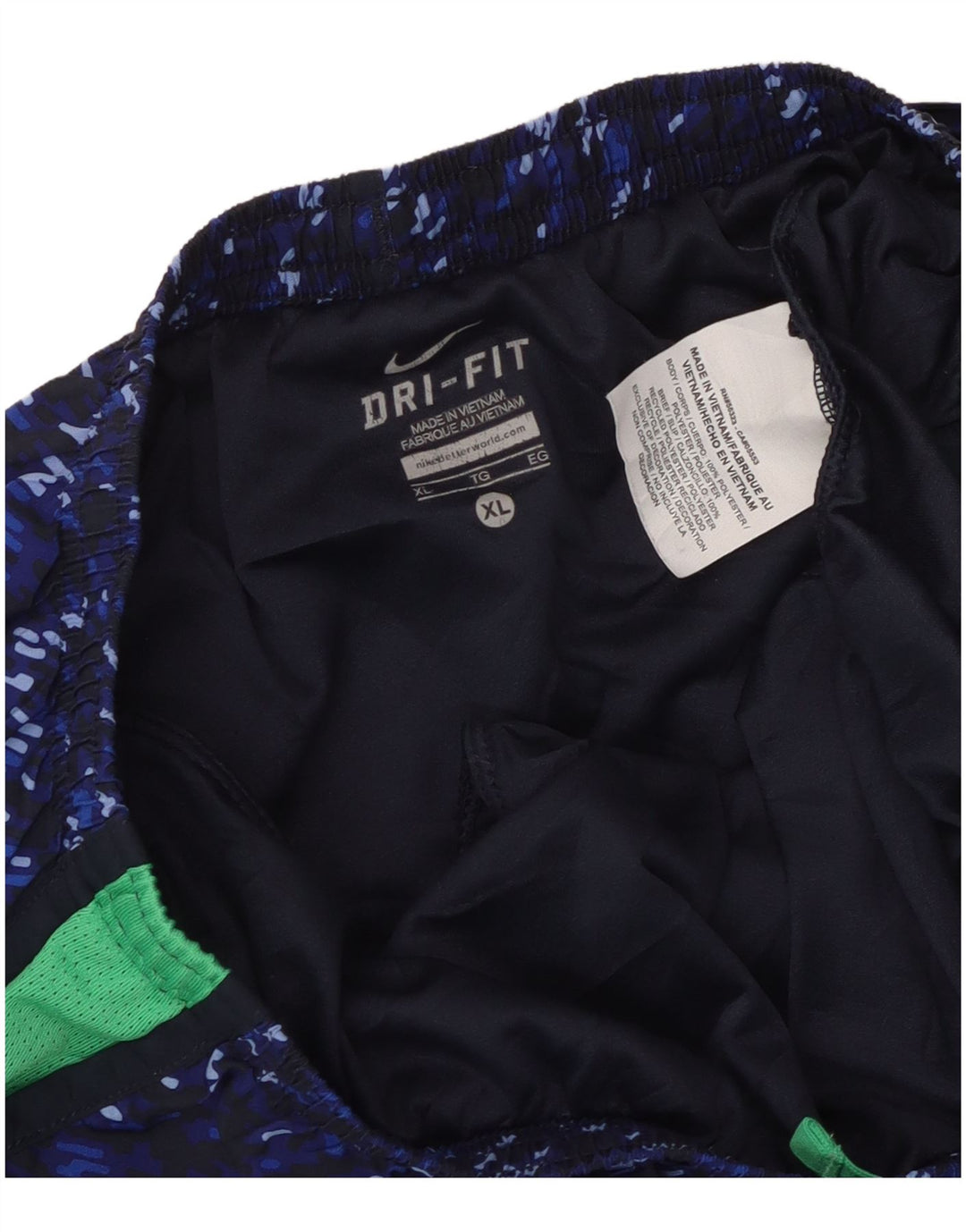 Γυναικείο αθλητικό σορτς NIKE Dri Fit UK 18 XL Navy Blue Colorblock Πολυεστέρας