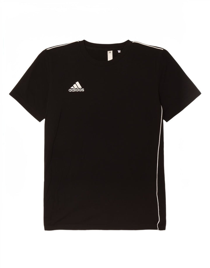 Ανδρικό T-Shirt Adidas Τοπ μεσαίο μαύρο βαμβακερό
