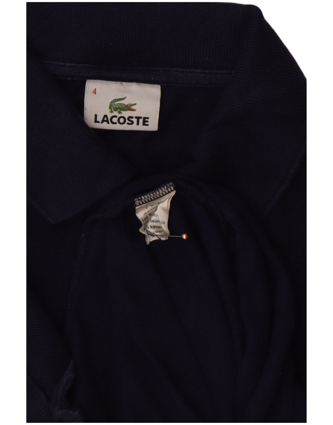 Ανδρικό μπλουζάκι πόλο LACOSTE, Μέγεθος 4, Βαμβακερό μεσαίο ναυτικό μπλε
