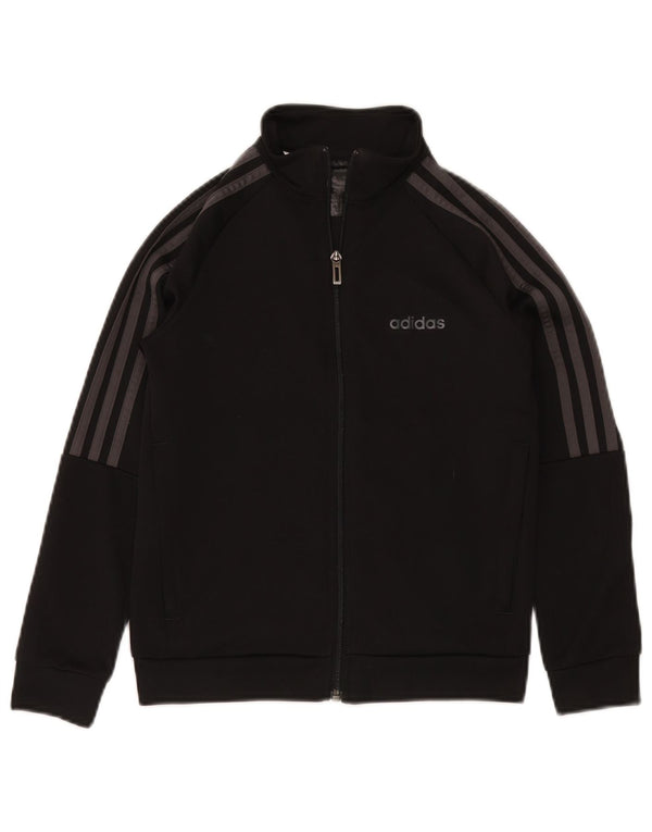 ADIDAS Boys αθλητική φόρμα Top Jacket 9-10 Years Black Polyester