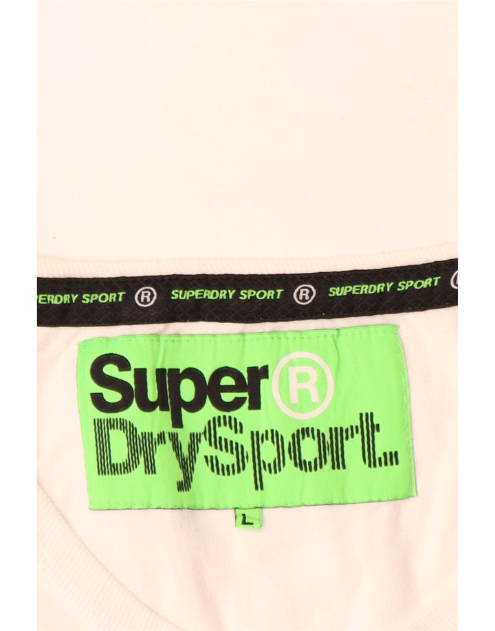 Superdry Γυναικείο Γραφικό Γιλέκο UK 16 μεγάλο λευκό βαμβακερό