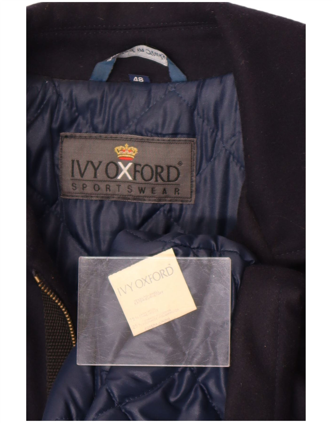 Ανδρικό πανωφόρι Ivy Oxford IT 48 Medium Navy Blue Wool