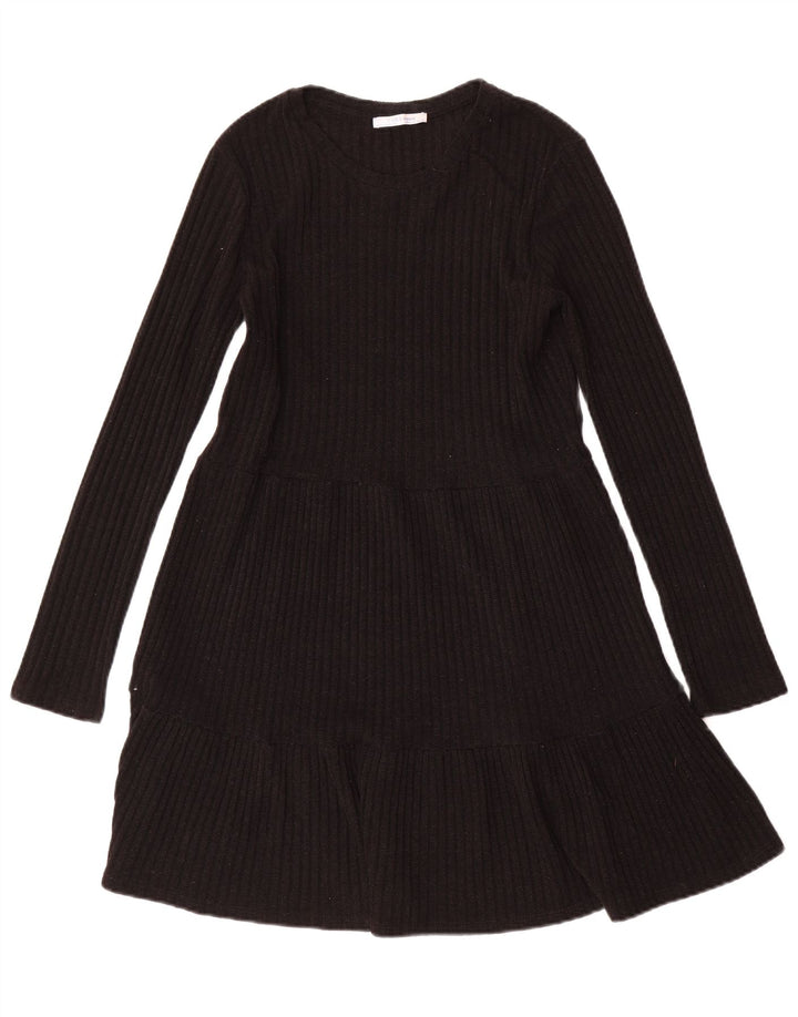 Zara Γυναικείο Jumper Φόρεμα UK 10 Small Black