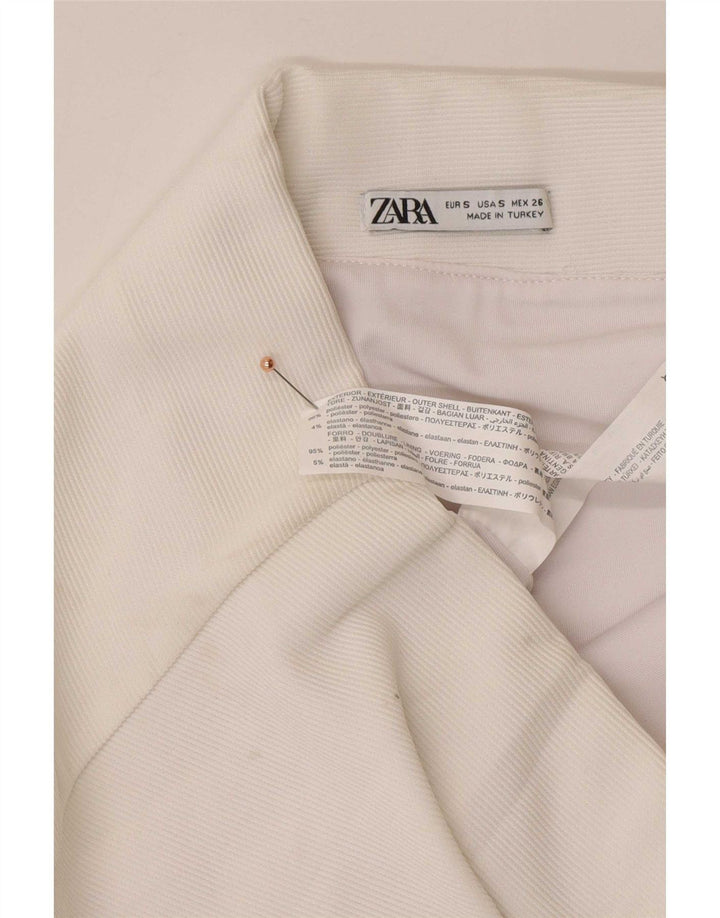 Zara Γυναικεία Μίνι Φούστα Small W26 White Polyester