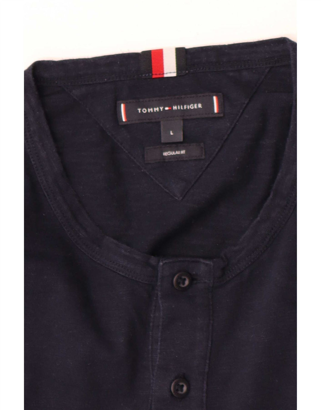 Tommy Hilfiger ανδρικό μπλουζάκι με κανονική εφαρμογή μακρυμάνικο μεγάλο μπλε ναυτικό