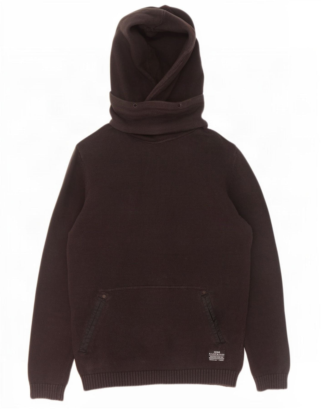 Jack & Jones Ανδρικό πουλόβερ με κουκούλα, μεγάλο μαύρο βαμβακερό