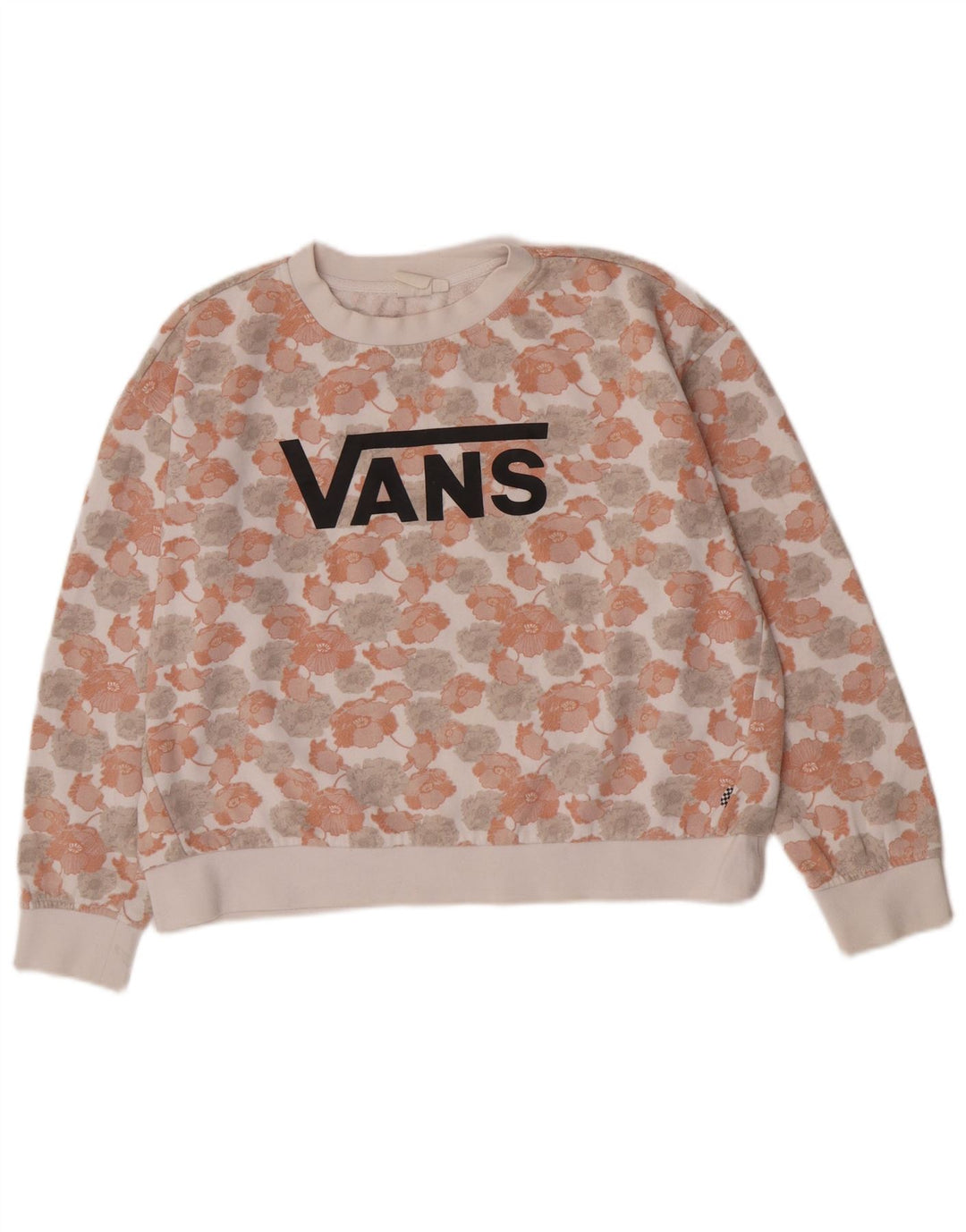 Vans Γυναικεία Γραφική Φούτερ Jumper UK 14 Medium White Floral