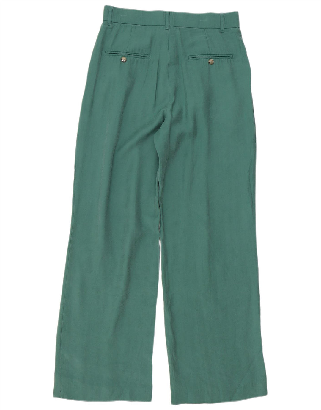 Zara Γυναικείο παντελόνι Chino με καρφίτσες Medium W28 L32 Green Modal