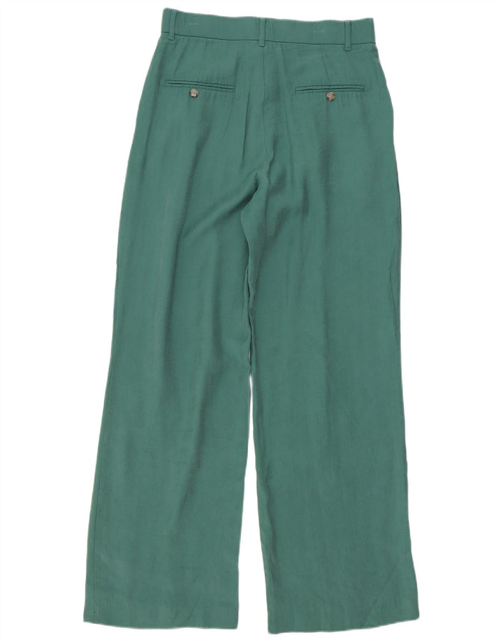 Zara Γυναικείο παντελόνι Chino με καρφίτσες Medium W28 L32 Green Modal