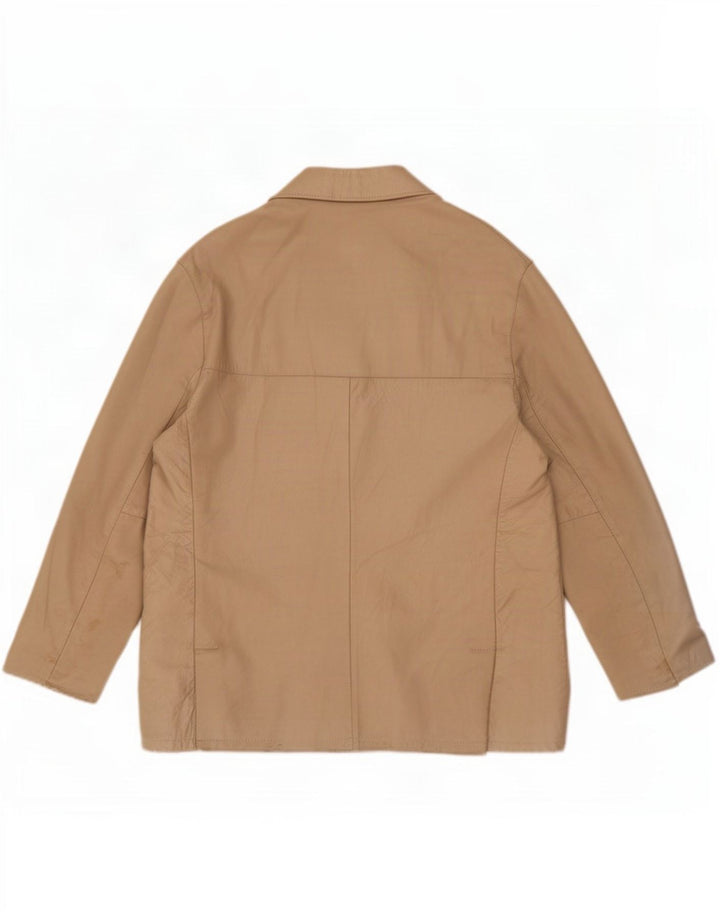 Equipe Γυναικείο Loose Fit Δερμάτινο Μπουφάν IT 42 Medium Beige
