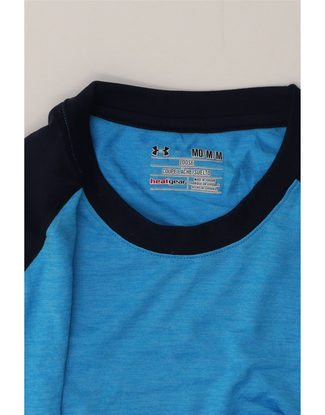 Ανδρικό μπλουζάκι UNDER Armour Heat Gear Top Medium Blue Colorblock Πολυεστέρας