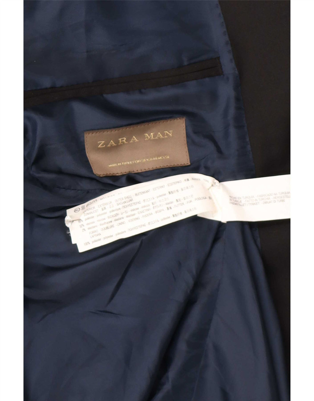 Zara Ανδρικό σακάκι μπλέιζερ με 2 κουμπιά EU 50 μεσαίο μαύρο πολυεστέρα