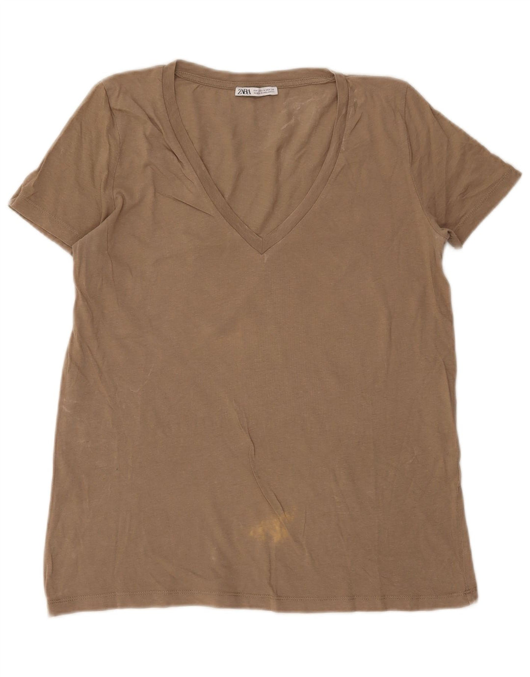 Zara Γυναικείο T-Shirt Top UK 14 Medium Grey