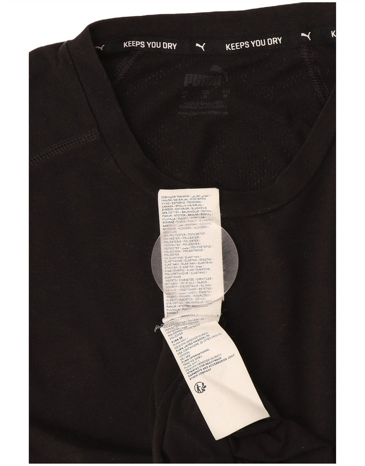 Ανδρικό T-Shirt Puma Τοπ μεσαίο μαύρο βαμβακερό