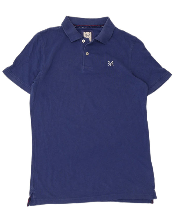 Crew Clothing Mens Polo Shirt Medium Blue Cotton